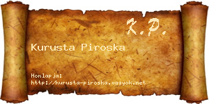 Kurusta Piroska névjegykártya