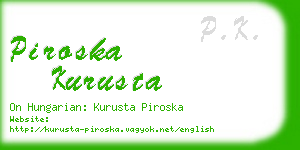 piroska kurusta business card